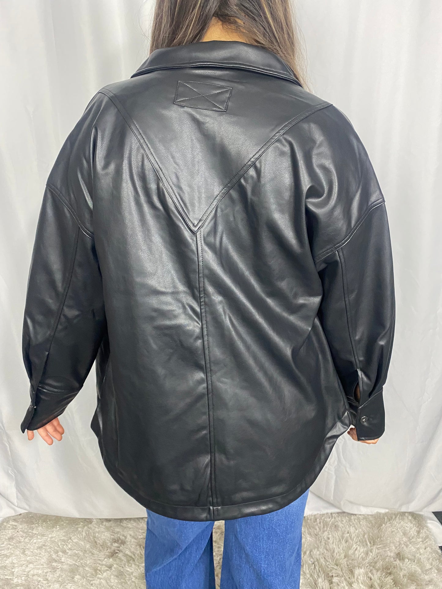 Vegan Leather Shacket