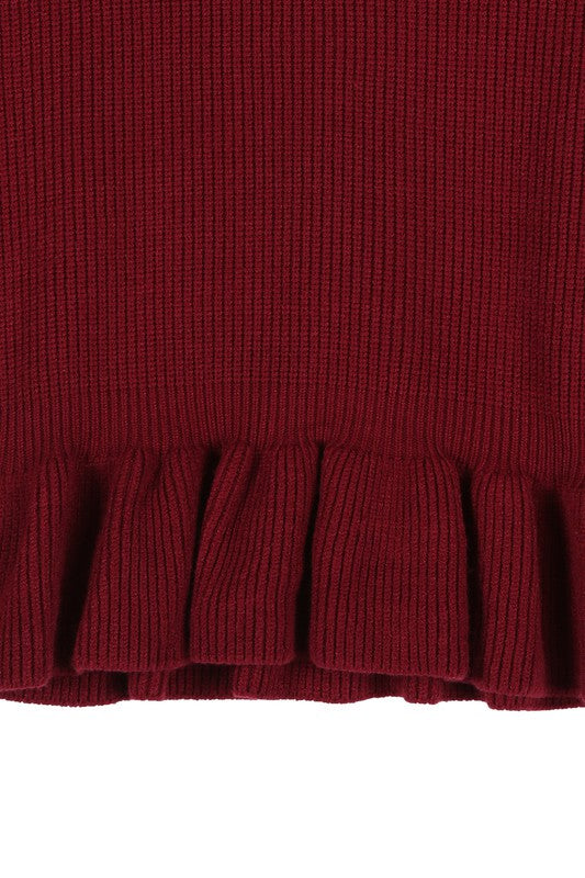 Peplum sweater top