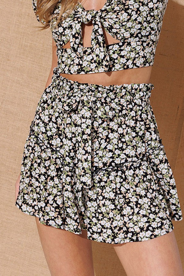 Floral Ruffle Shorts