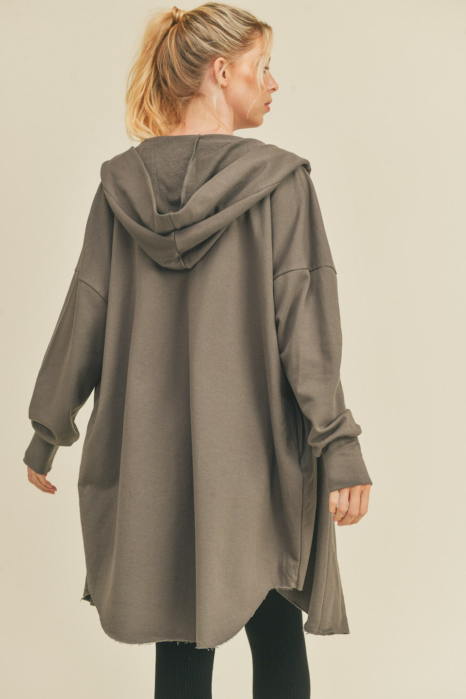Hooded Open Cardi