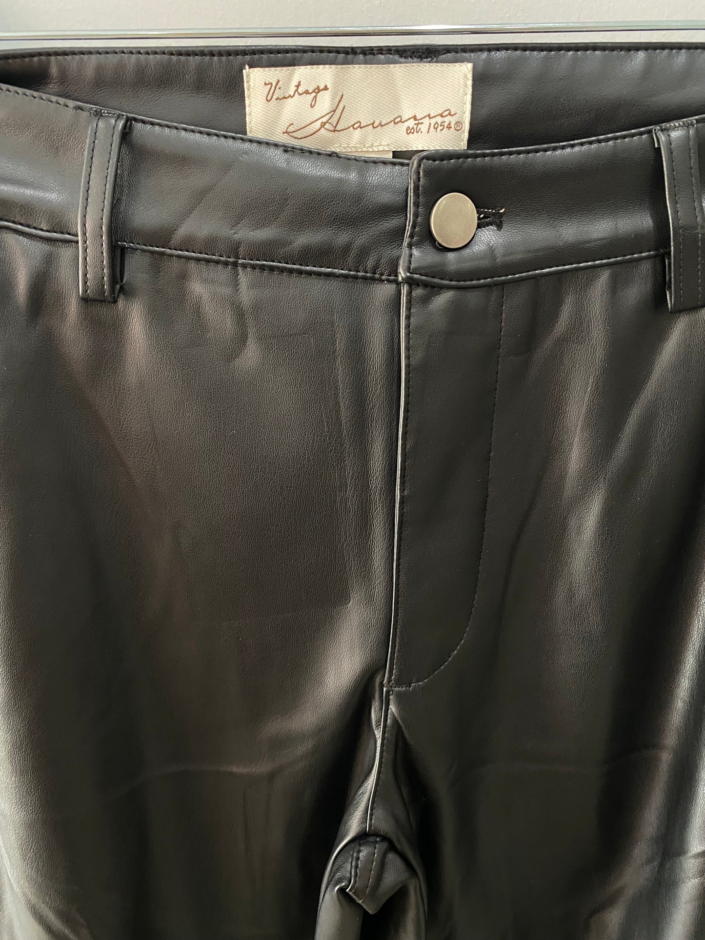 Vegan Leather Cargo Pants