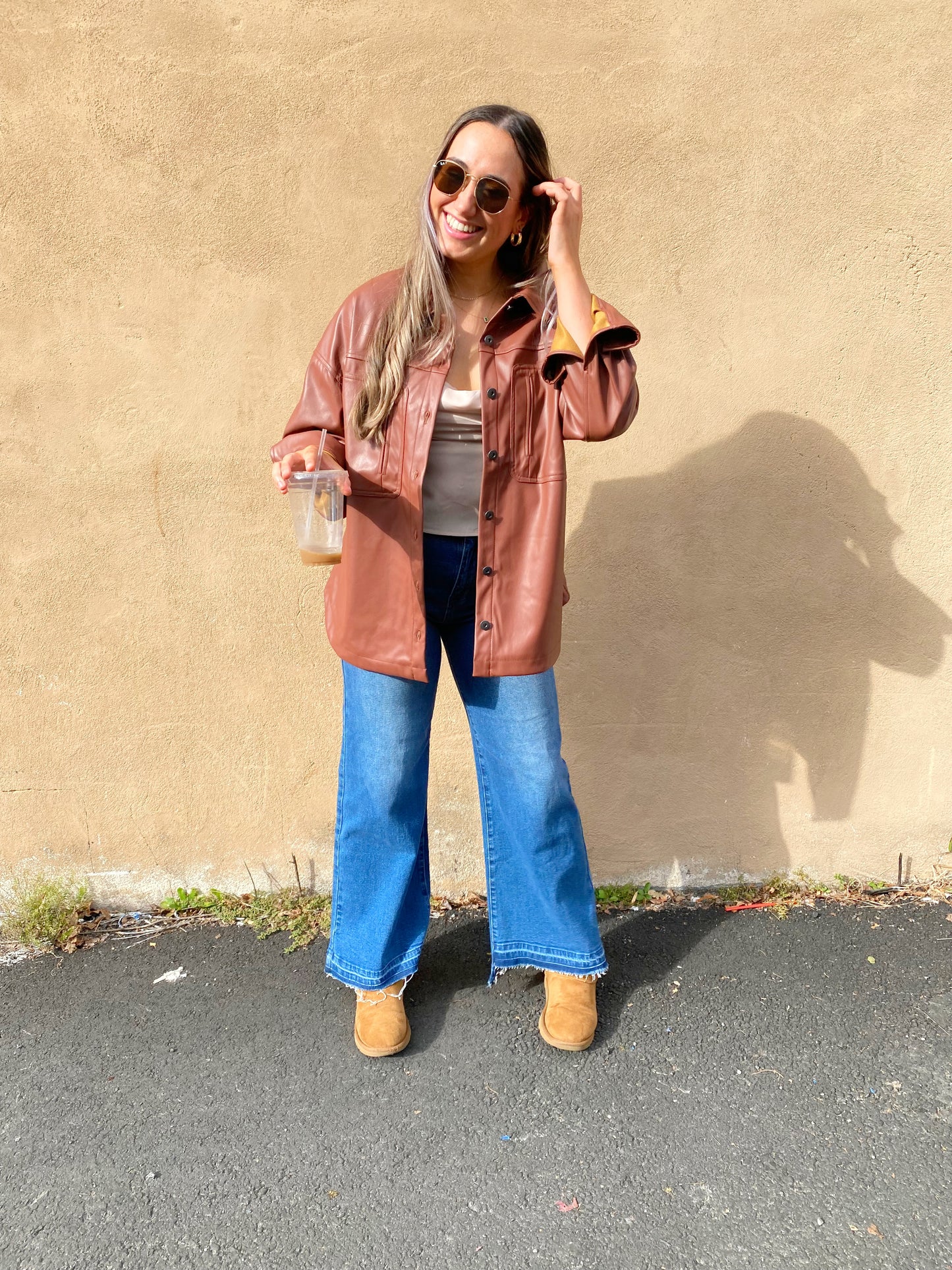 Vegan Leather Shacket