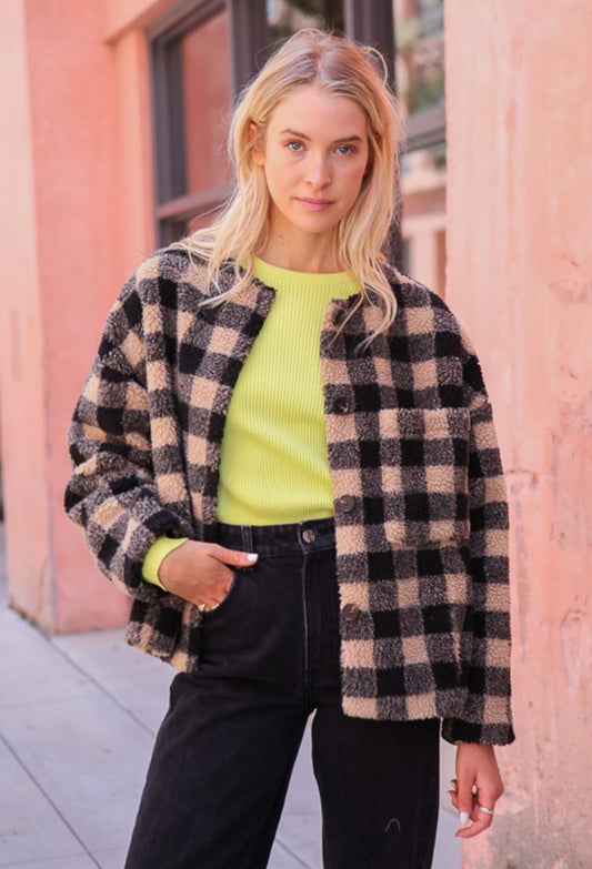 Mocha Check Jacket