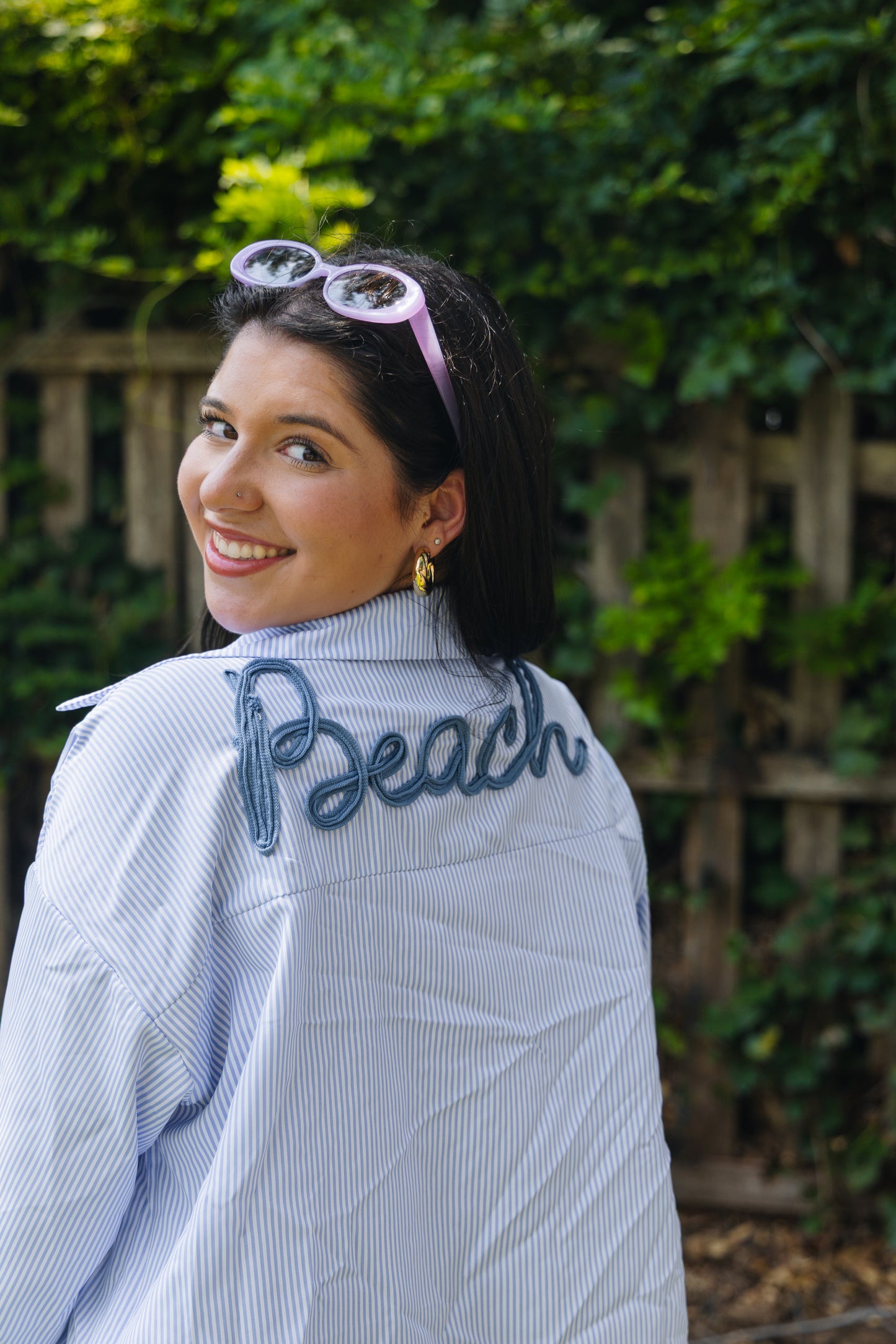 Striped "Beach" Button Down