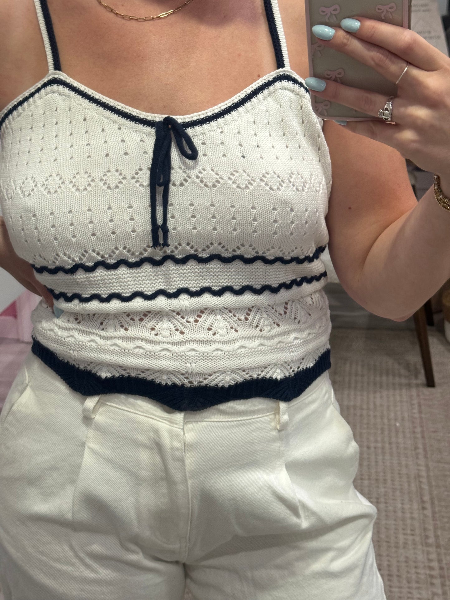 Coastline Crochet Tank