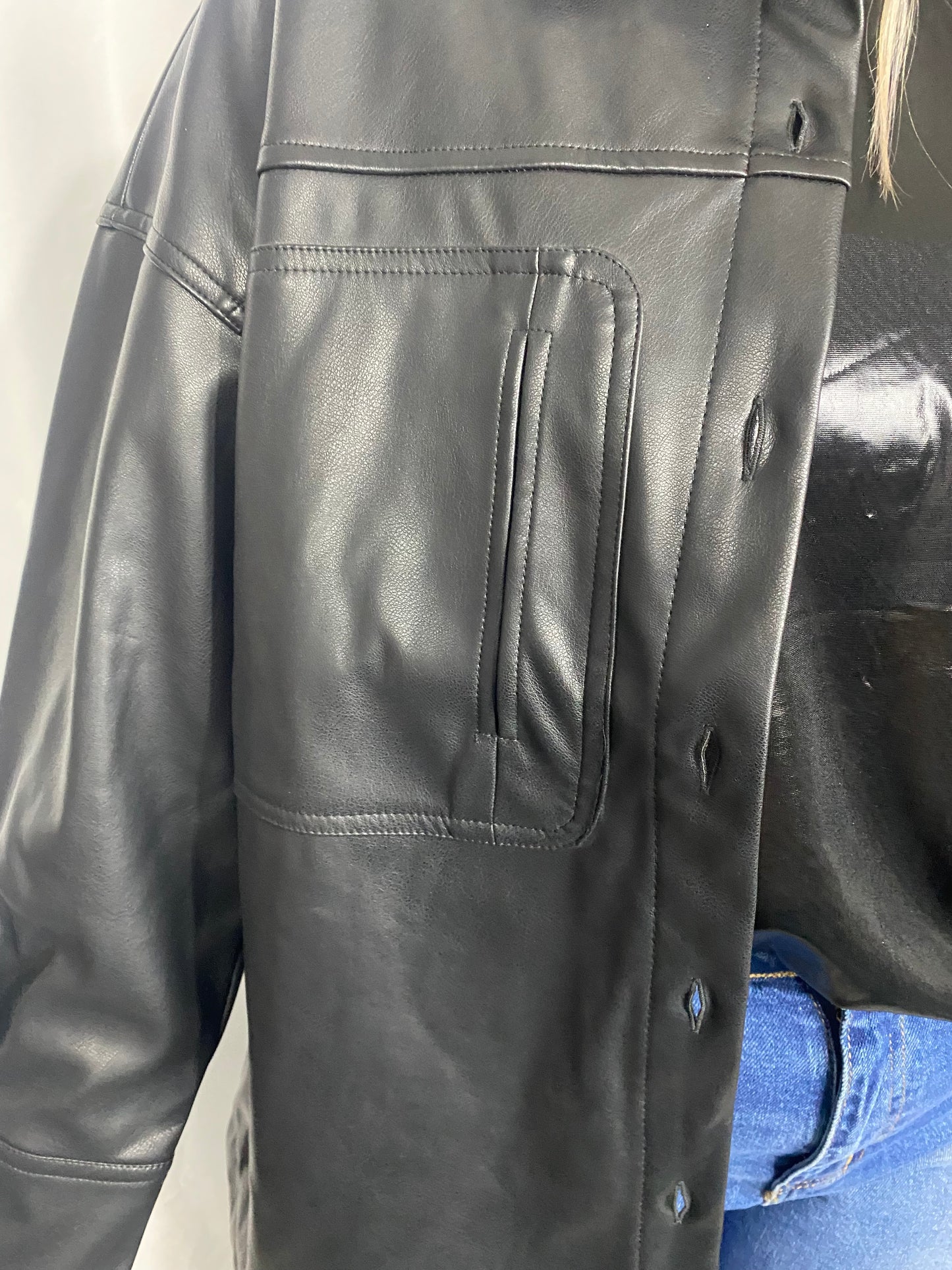 Vegan Leather Shacket