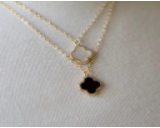 Black Agate Microwave Clover