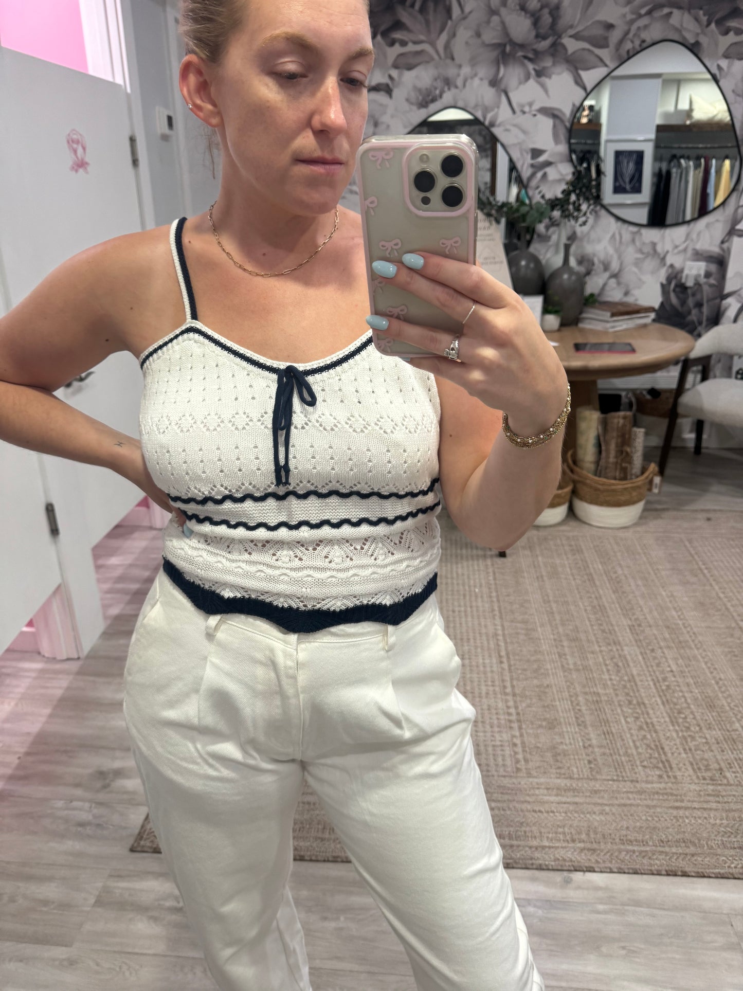 Coastline Crochet Tank