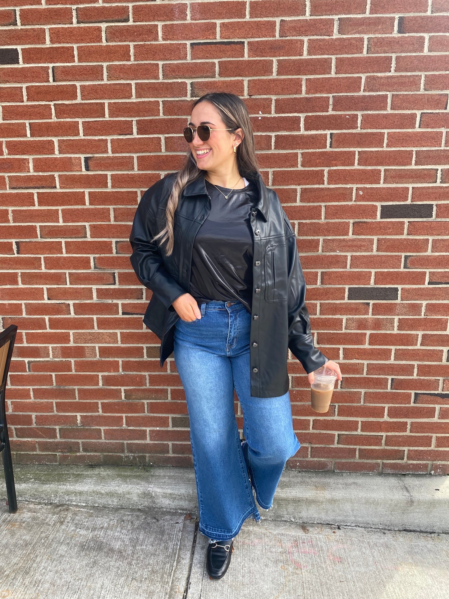 Vegan Leather Shacket