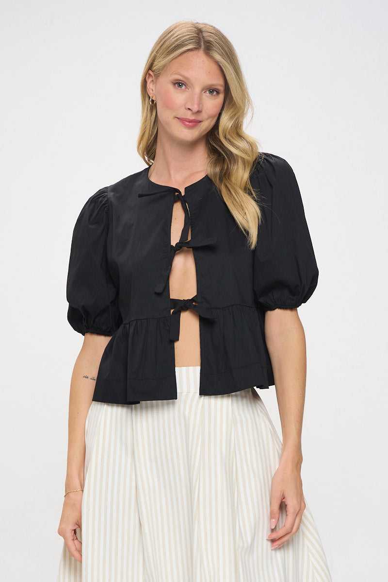 Regal Tie Front Blouse