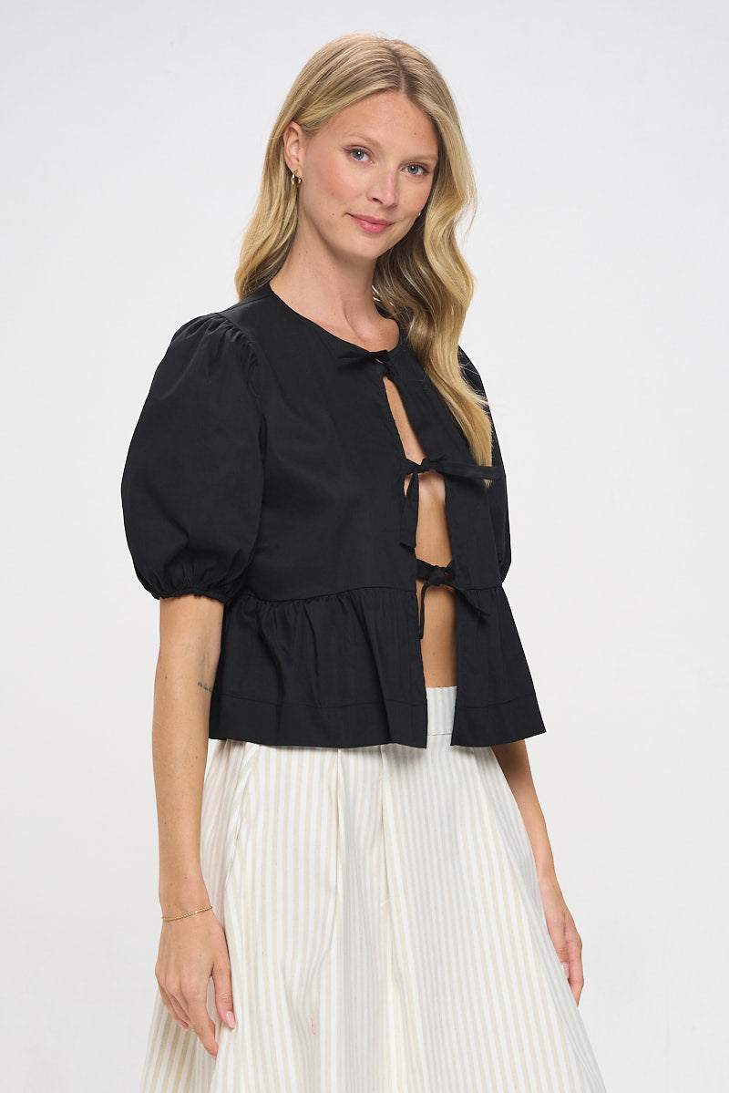 Regal Tie Front Blouse