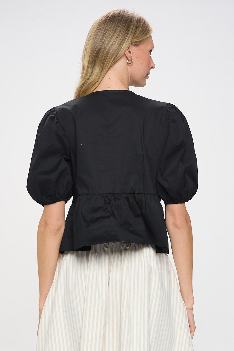 Regal Tie Front Blouse