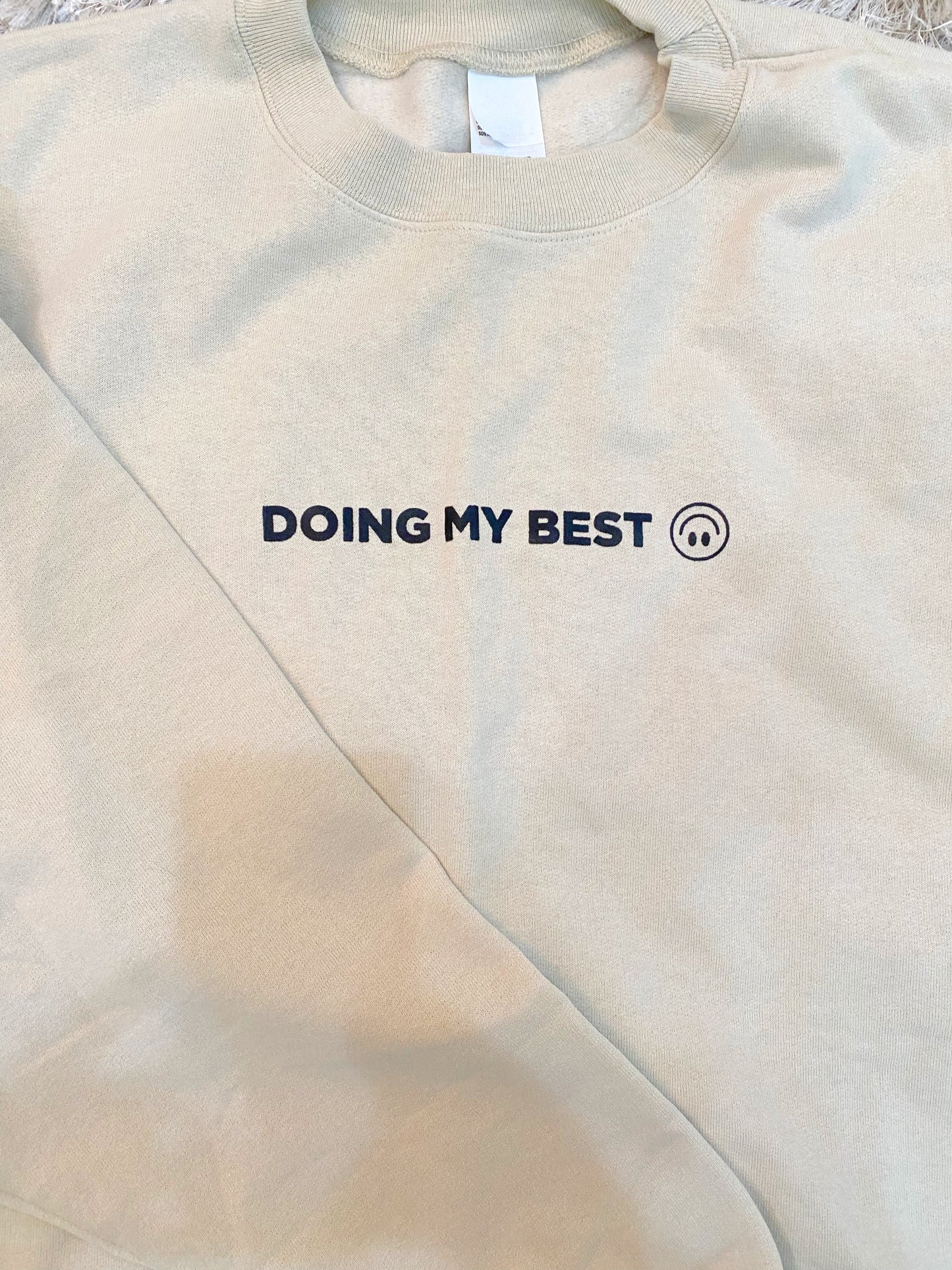 Ebb & Flow Doing My Best Tan Crewneck