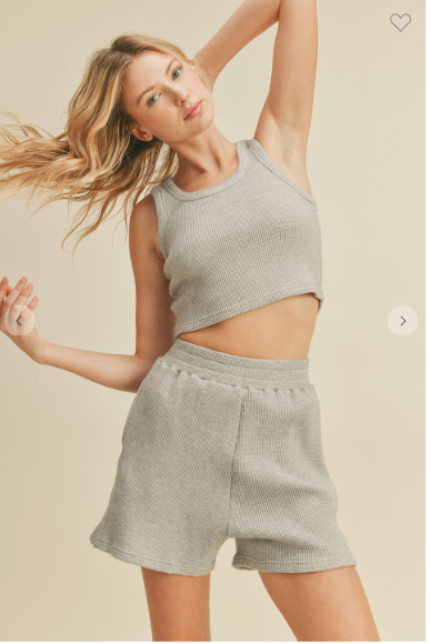 Waffle Knit Lounge Set