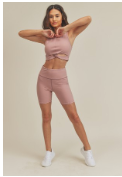 Rose Twist-Front Active Crop