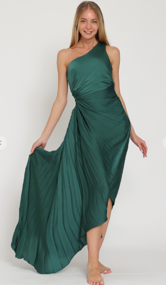 Cut Out One Shoulder Midi