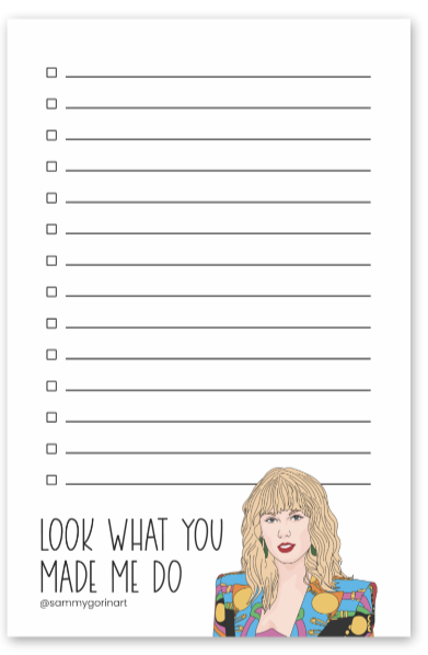 Look What You Made Me Do Notepad