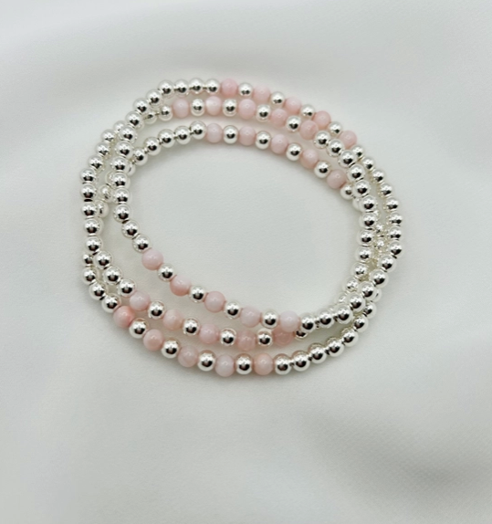 Gemstone Beaded Stretch Bracelet