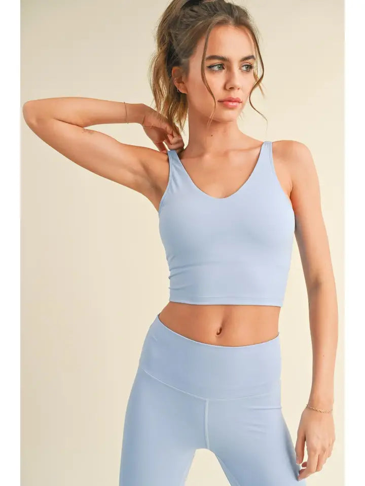 Long workout bra