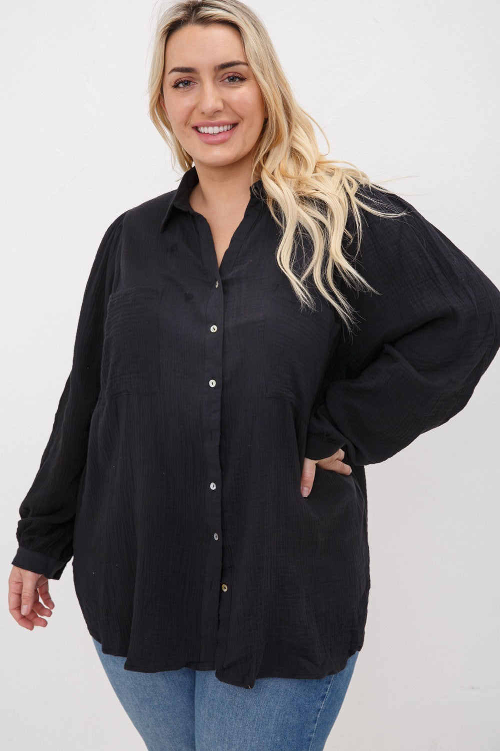 Summer Gauze Button Down