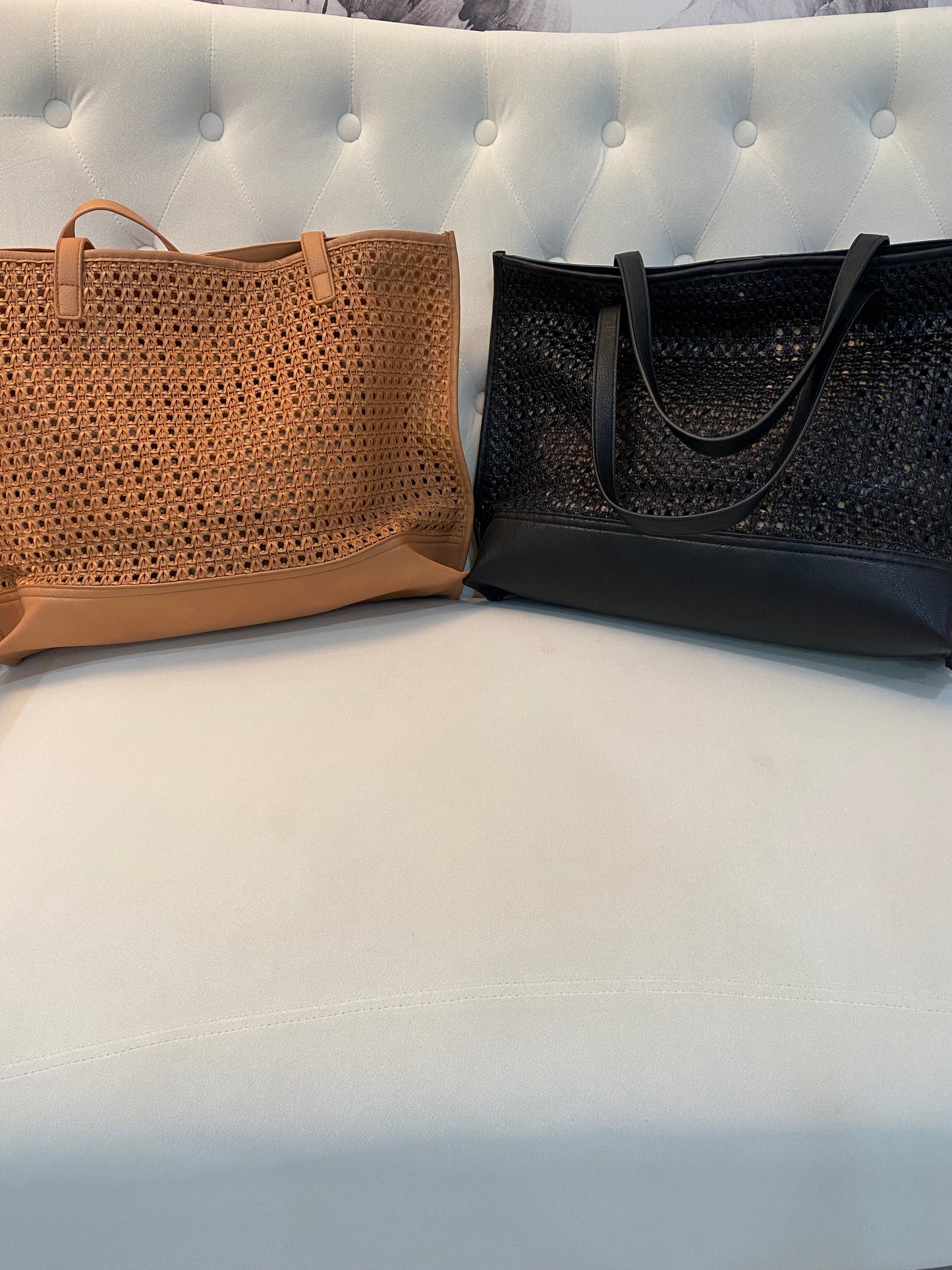 Faux Leather Tote Bag