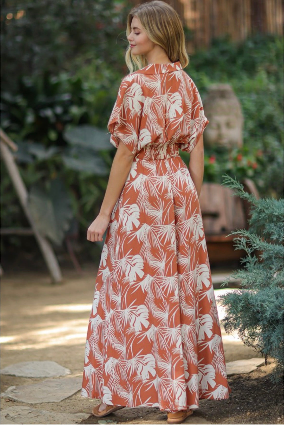 Tropical Collared Top