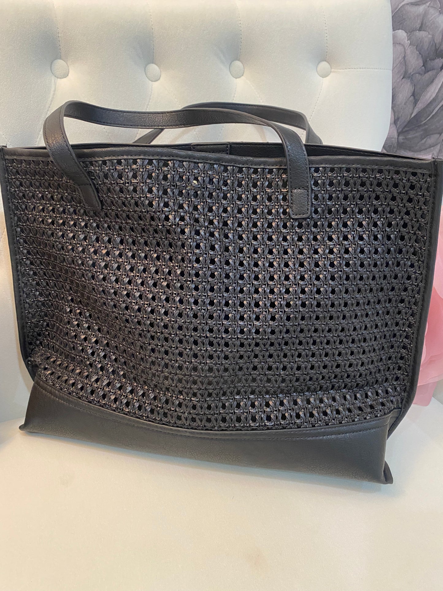 Faux Leather Tote Bag