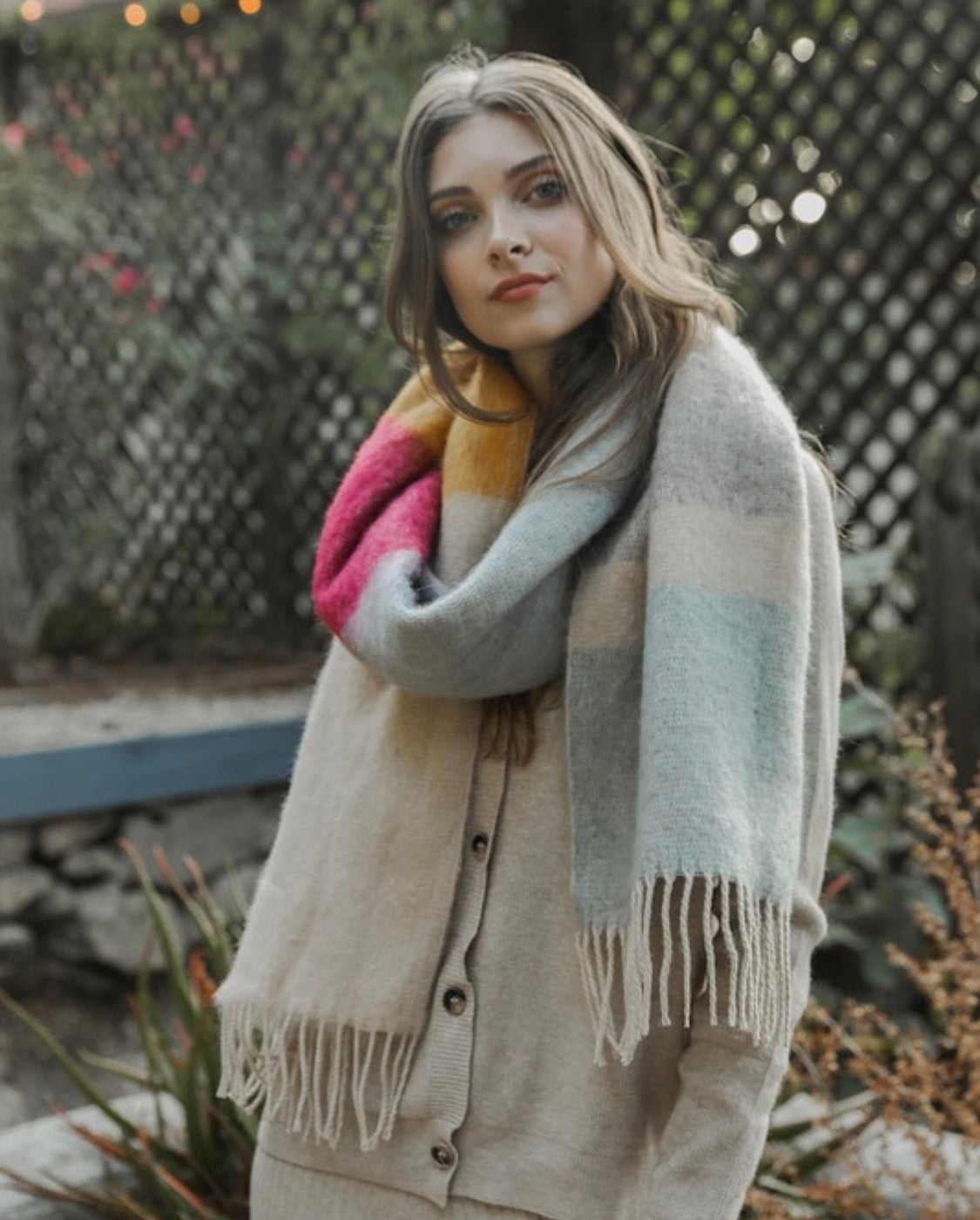 Color block scarf