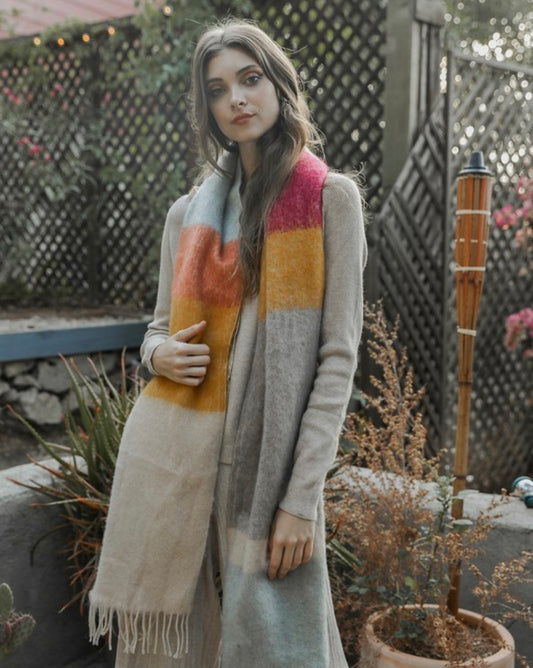Color block scarf