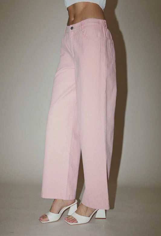 Pink Love Struck straight leg pants for Galentine’s Day outfit