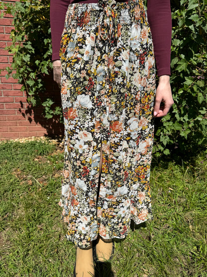 Autumn Bloom Maxi Skirt