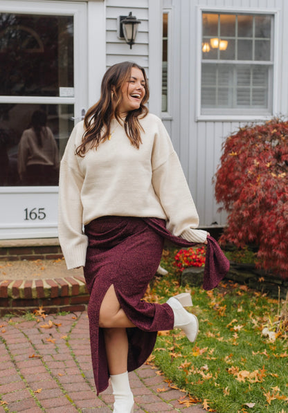 Shimmery Midi Skirt