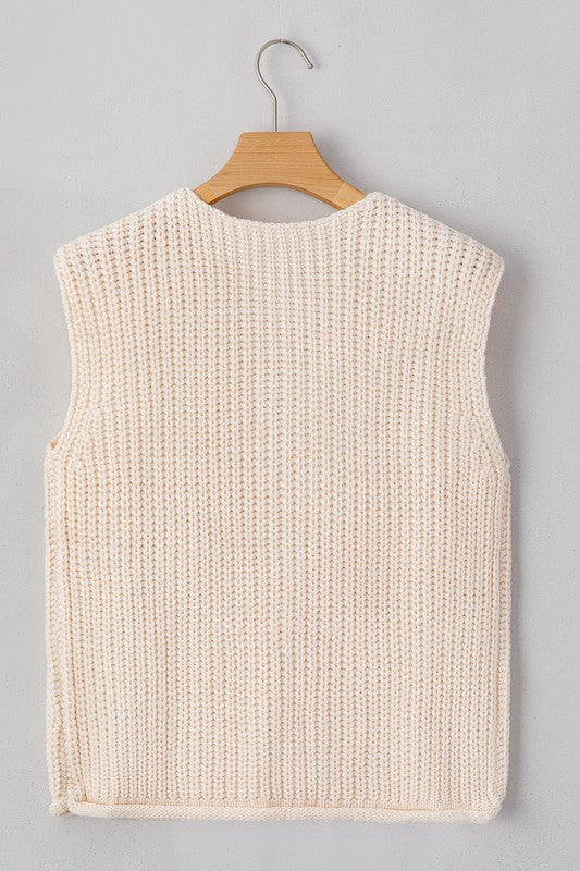 Cynthia Knit Buttoned Sweater Vest