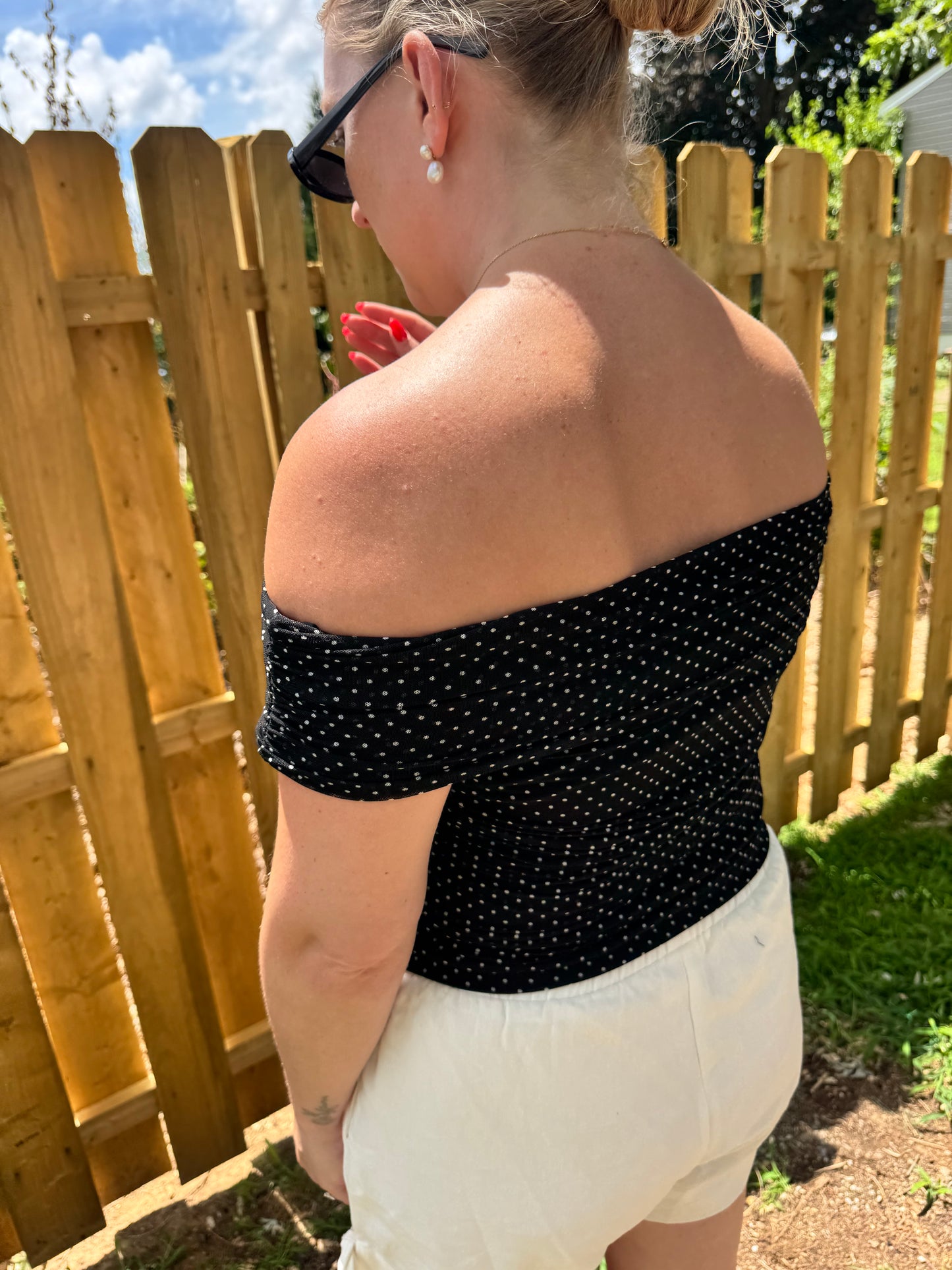 Polka Dot Off the Shoulder