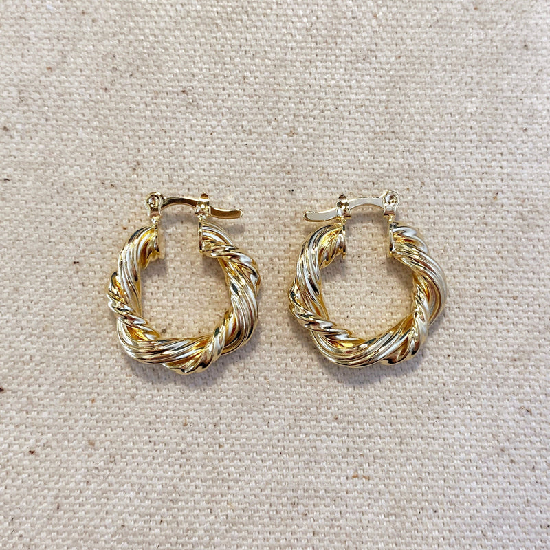 Gold Twist Hoop