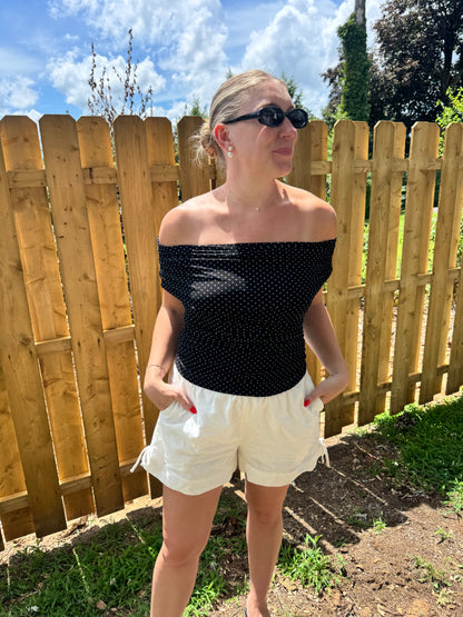 Polka Dot Off the Shoulder