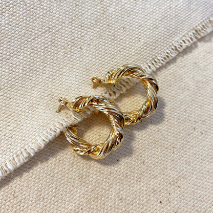 Gold Twist Hoop