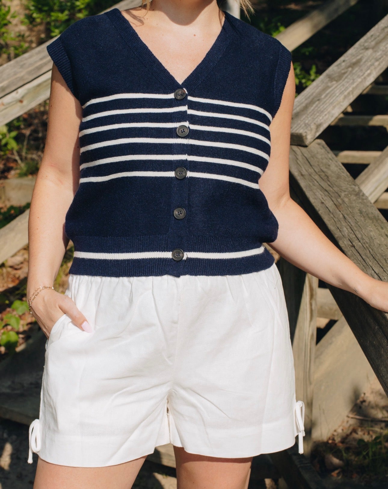 Linen Bow Shorts