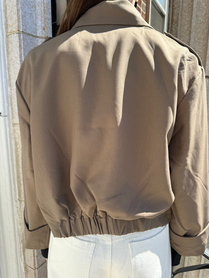 Cafe Cropped Trench