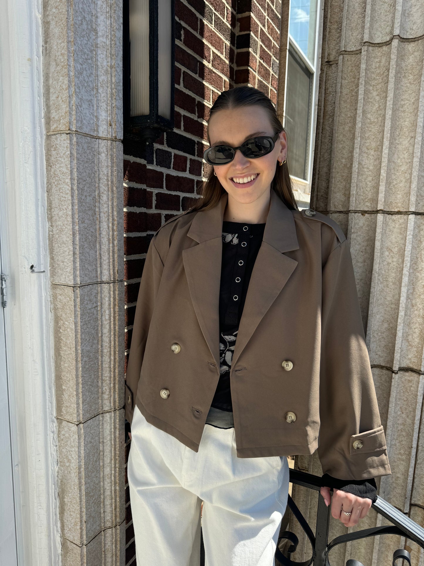 Cafe Cropped Trench