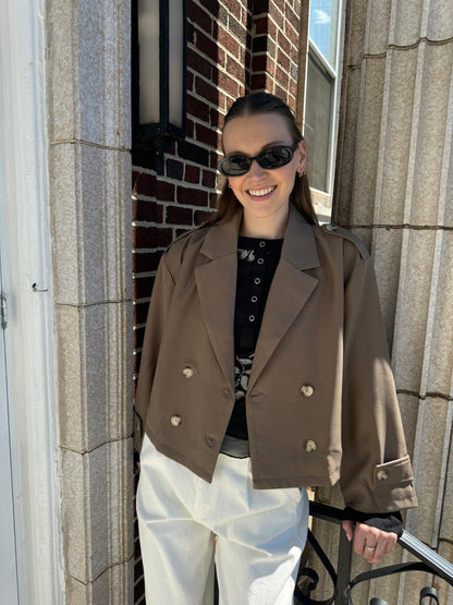 Cafe Cropped Trench