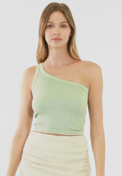 Niki Biki Ribbed One Shoulder Tank