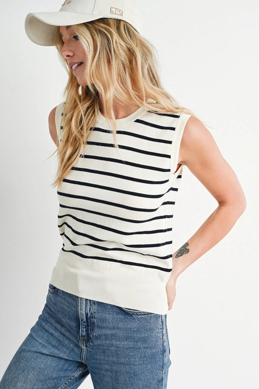 Tres Chic Striped Tank Top