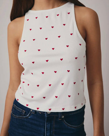 Heart On My Sleeveless Tank