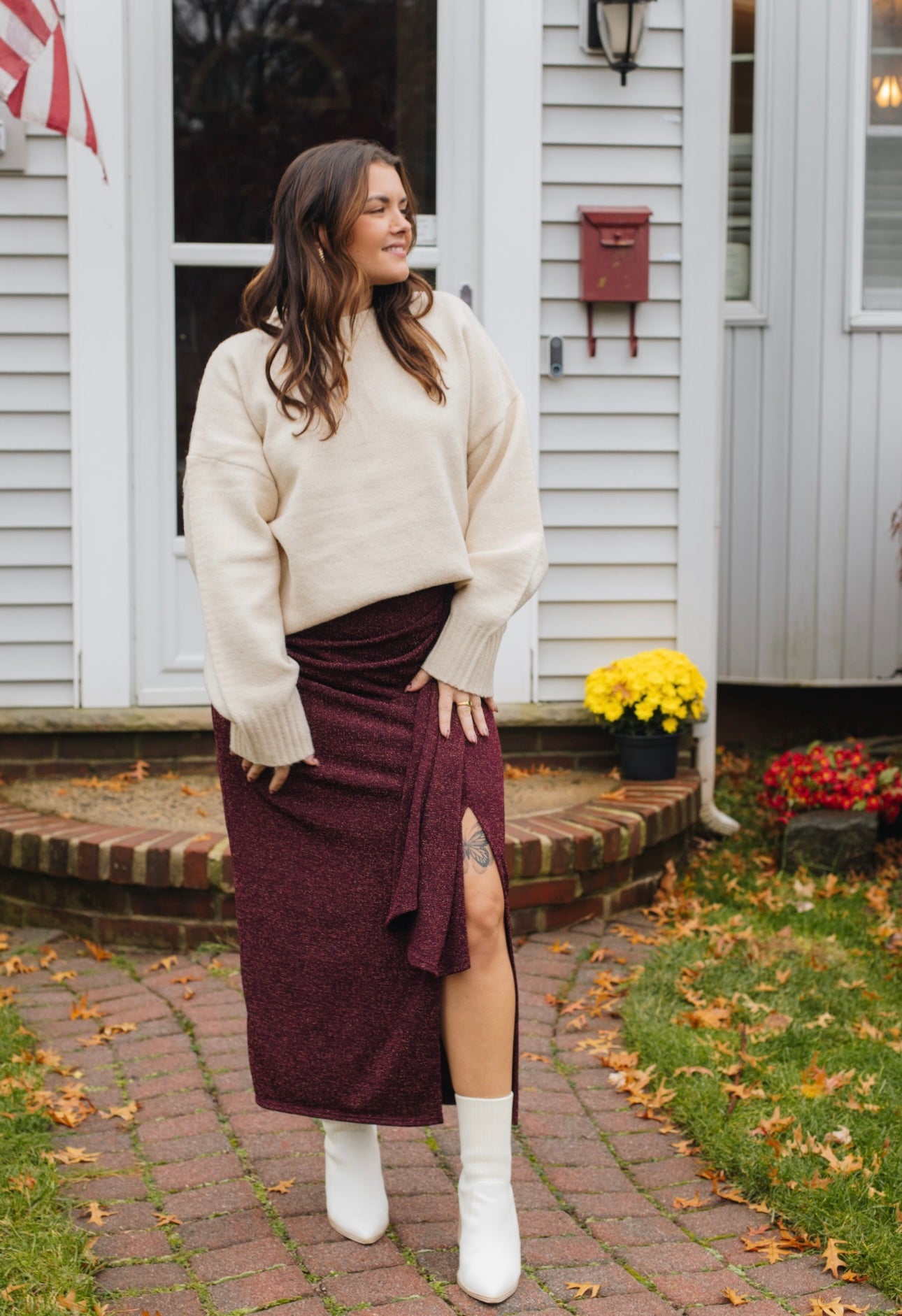 Shimmery Midi Skirt