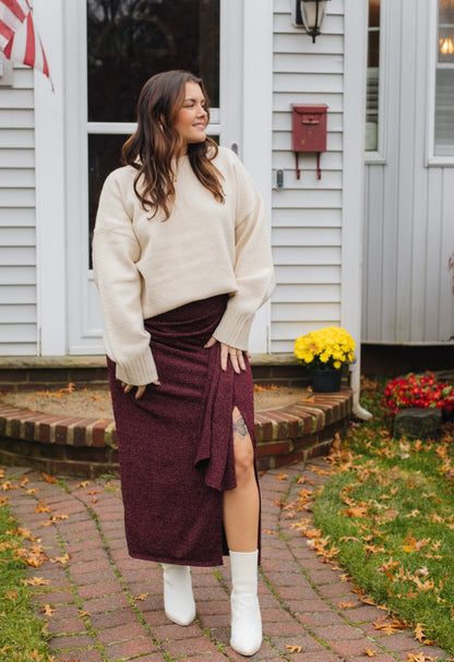 Shimmery Midi Skirt