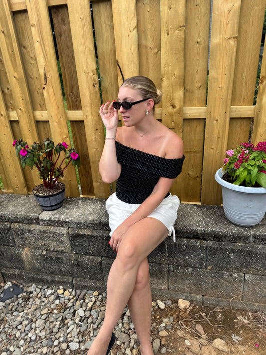 Polka Dot Off the Shoulder