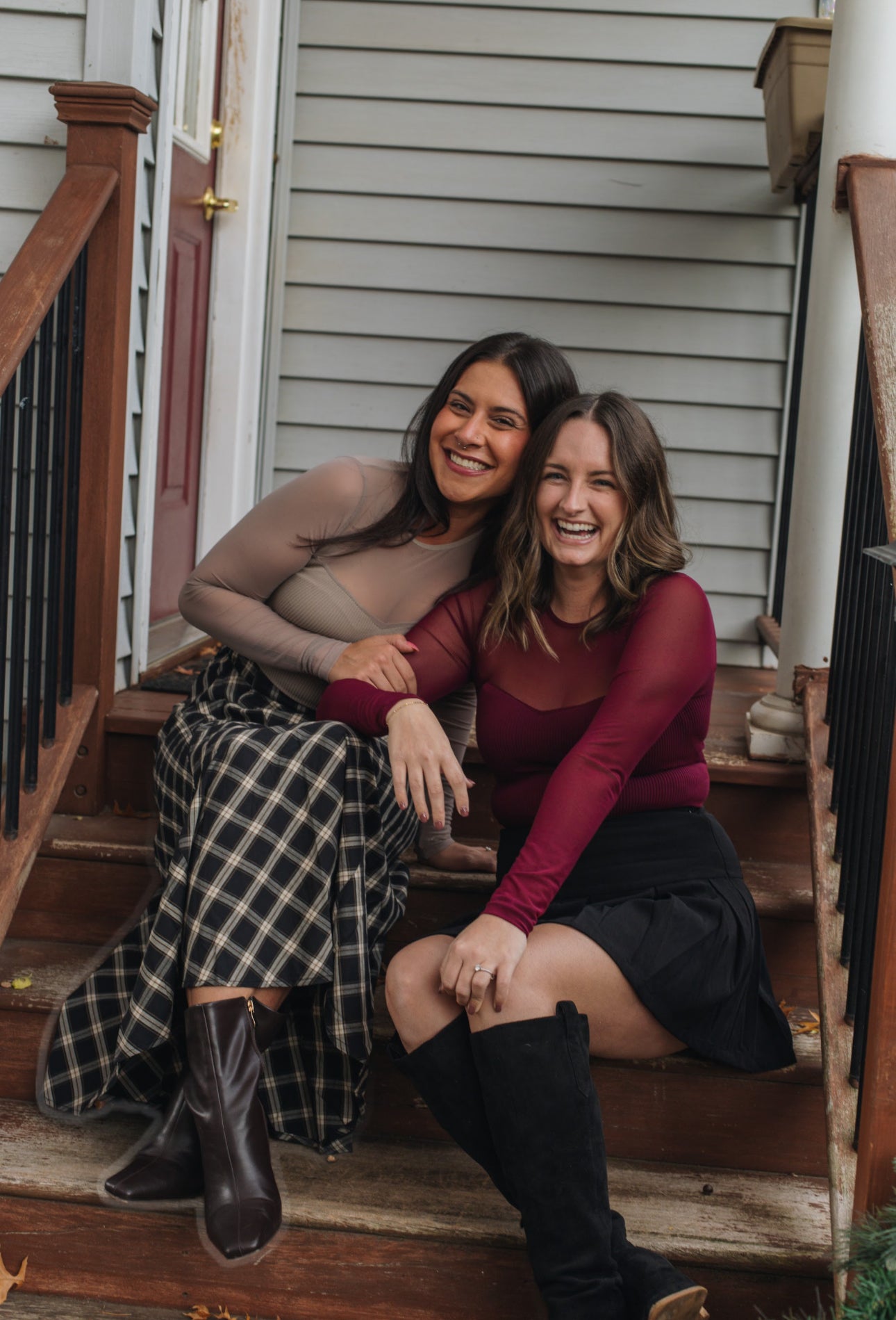 Sheer Neck Long Sleeve