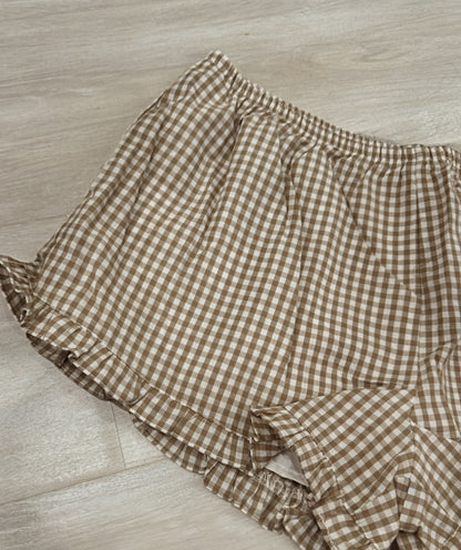 Garden Plaid Micro Shorts