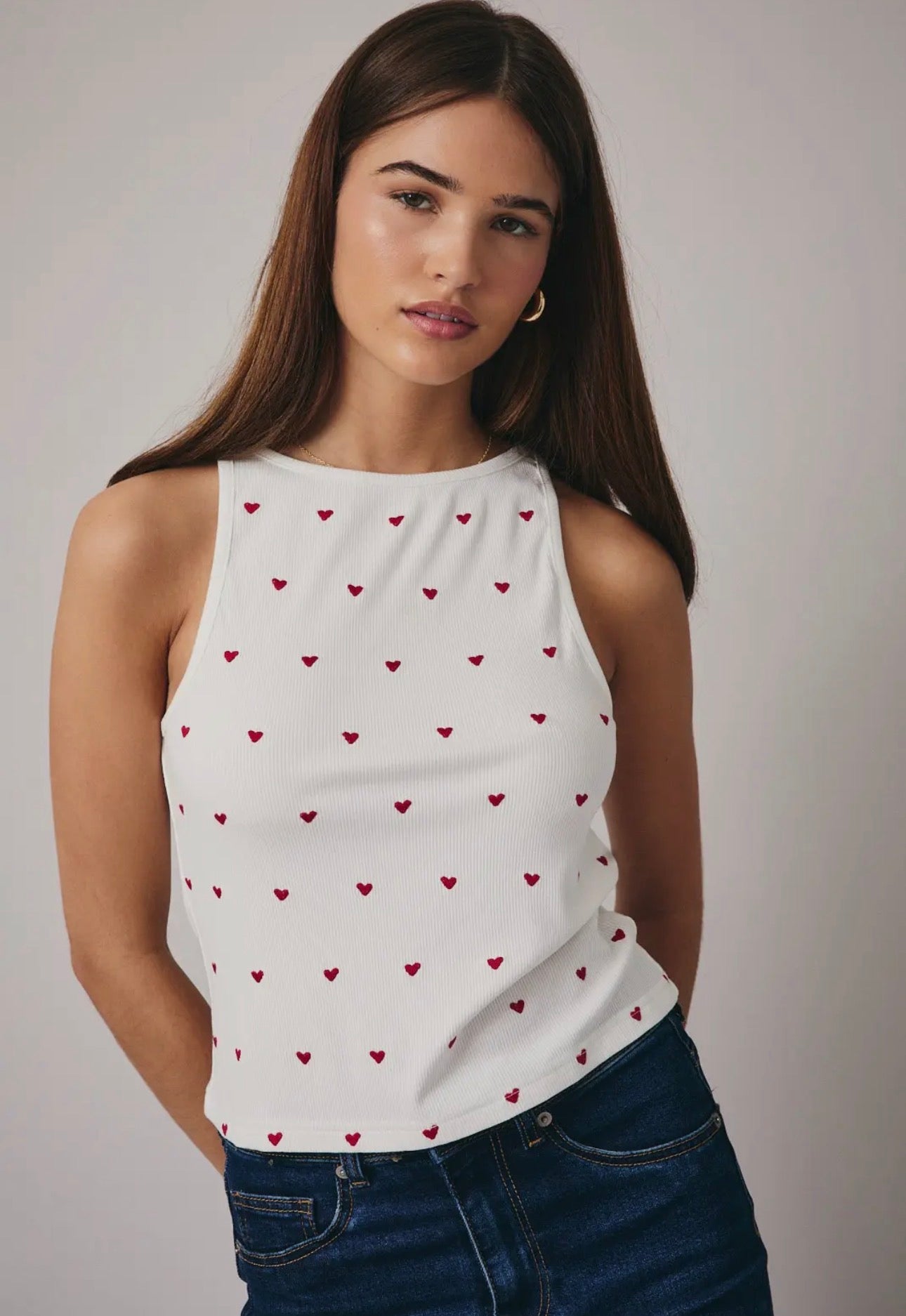 Heart On My Sleeveless Tank